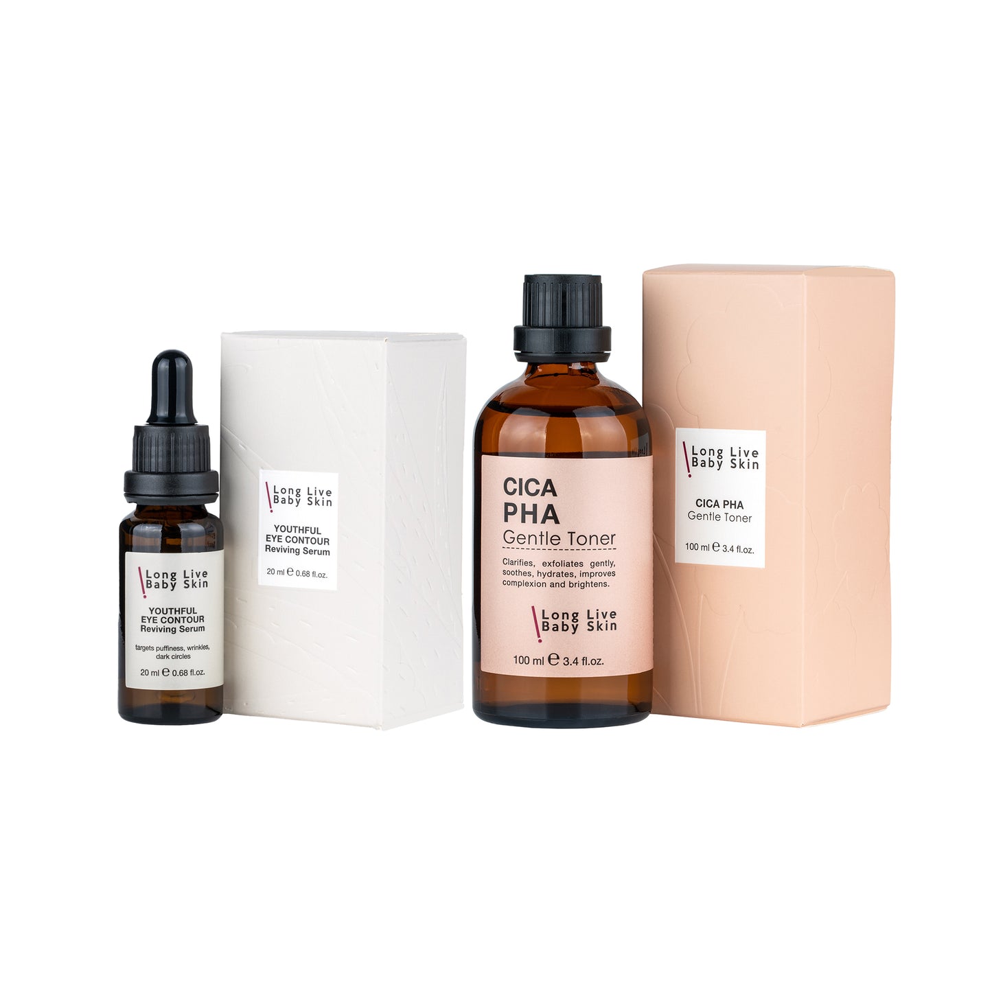 CICA PHA Gentle Toner+Youthful Eye Contour Reviving Serum